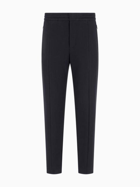 EMPORIO ARMANI TRAVEL ESSENTIALS WAFFLE JERSEY TROUSERS