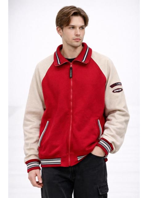 Vans 90’s Vans USA Varsity Jacket Red Cream Vintage Zip Up