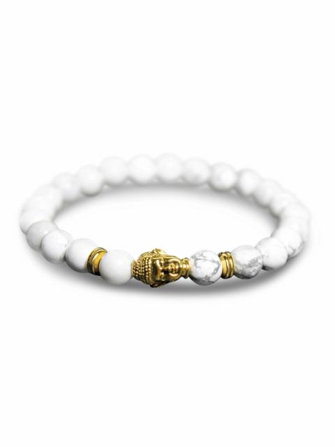 Other Designers Bracelet - Gold Buddha White Carrara Marble