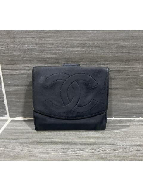 Other Designers Chanel Black Leather CC Bifold Wallet