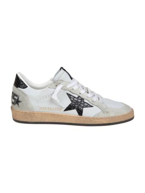 Golden Goose Ballstar In Ice Color Leather And Suede