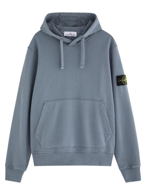 Stone Island Logo Hooded Cotton Sweatshirt