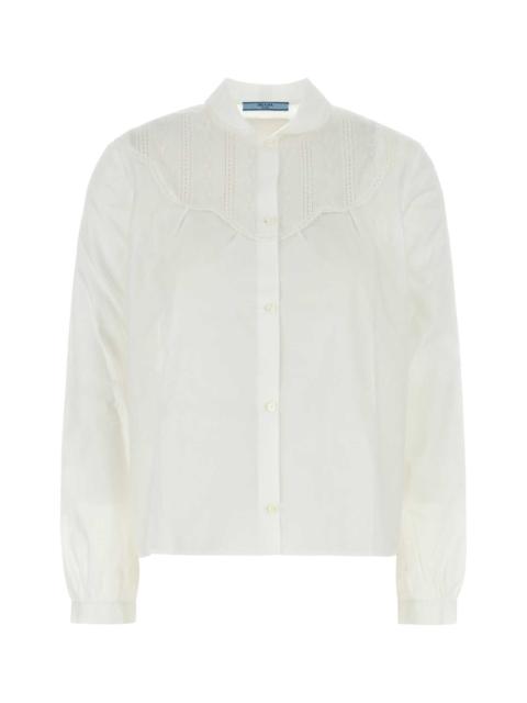Prada Prada Women White Cotton Shirt