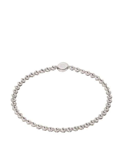 Miu Miu Women Crystals Logo Bracelet