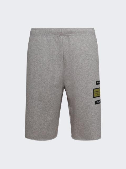 MM6 Maison Margiela Logo Patch Shorts Light Grey Melange