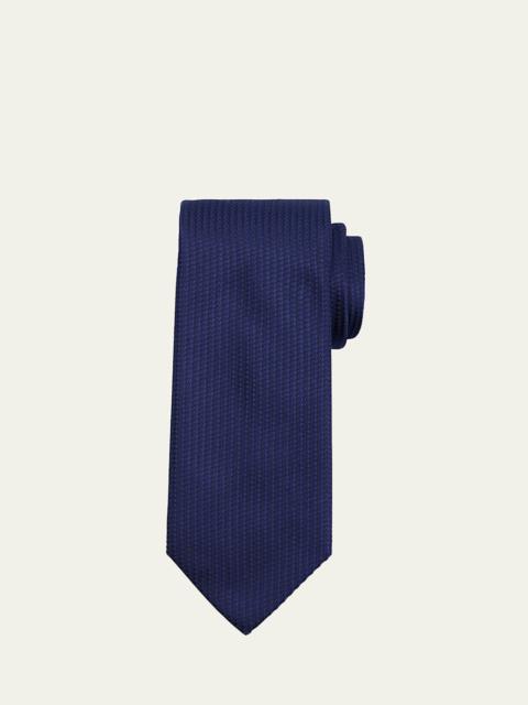 Brioni Men's Tonal Check Silk Tie