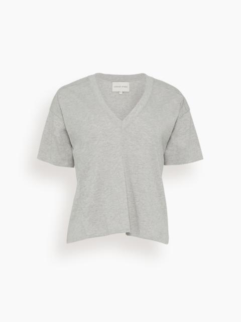 Loulou de Saison Faaa V-Neck T-Shirt in Grey Melange