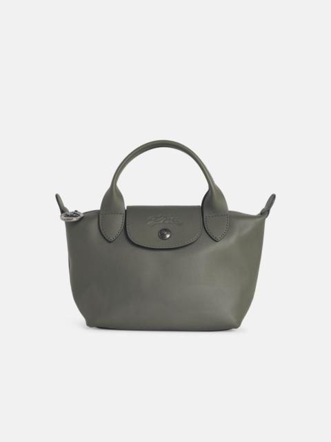 Longchamp BAG WITH FIR-COLORED LEATHER 'XS LE PLIAGE XTRA' HANDLE