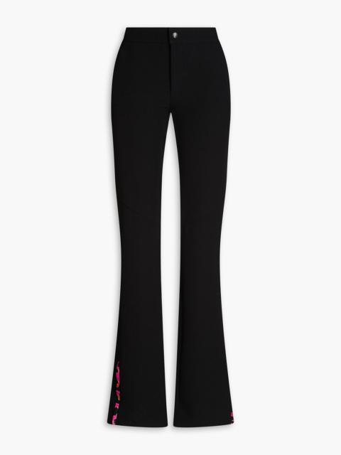 PUCCI Twill-trimmed stretch-crepe flared pants
