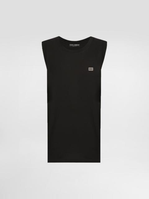 Dolce & Gabbana Oversize cotton singlet with tag