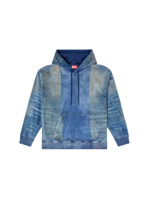 track denim hoodie