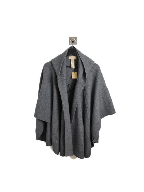 Burberry Burberry Henry Moore Knitted Poncho Wool Cashmere Mid Grey