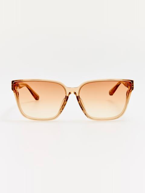 LINDA FARROW Frey Sunglasses in Honey
