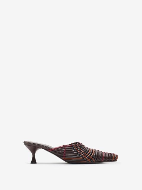 Burberry Check Woven Leather Cameo Mules​