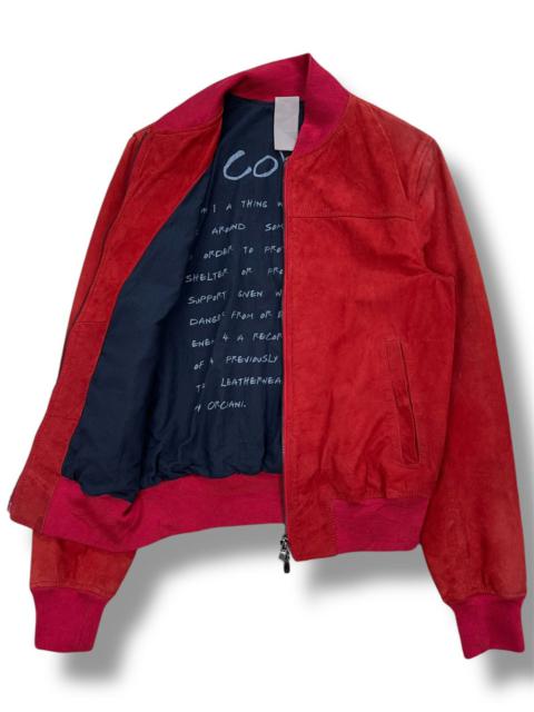 Orciani Cover Sun Faded Leather Bomber Jacket