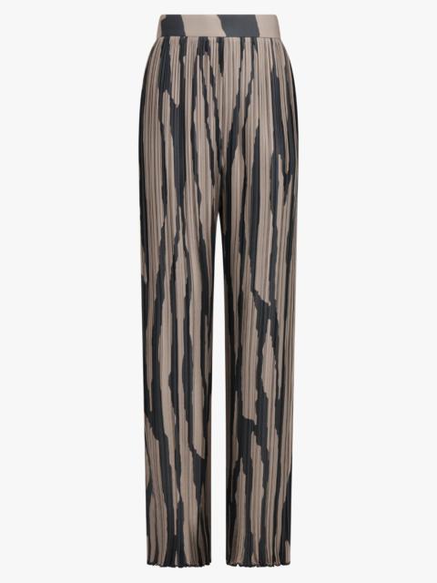 Lanvin ABSTRACT STRIPE PLEAT WIDE LEG PANT | GREY/BLACK