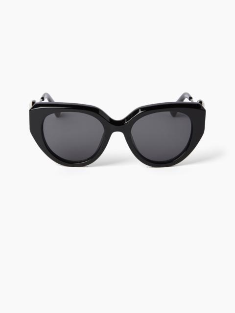 NINA RICCI WAVES ROUND BLACK SUNGLASSES