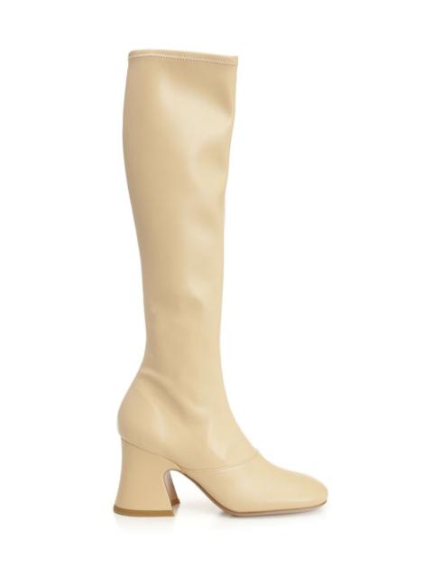 Chloé Chloe Women Cream Synthetic Leather Janis Boots