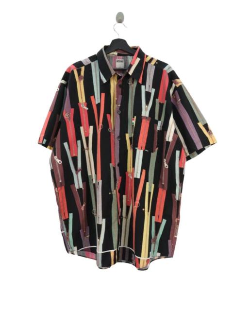 Moschino Moschino Zipper Motif Fullprint Multi Color Shirt