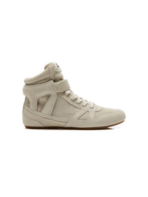 Isabel Marant Senny Suede High-Top Sneakers white