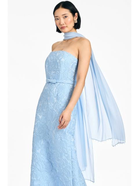 SACHIN & BABI EMBELLISHED EMMY SCARF - SKY