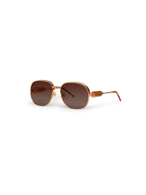 CASABLANCA Gold & Brown The Vermont Sunglasses | Casablanca Paris