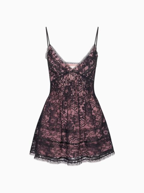 LoveShackFancy Levina Baroque Lace Mini Dress
