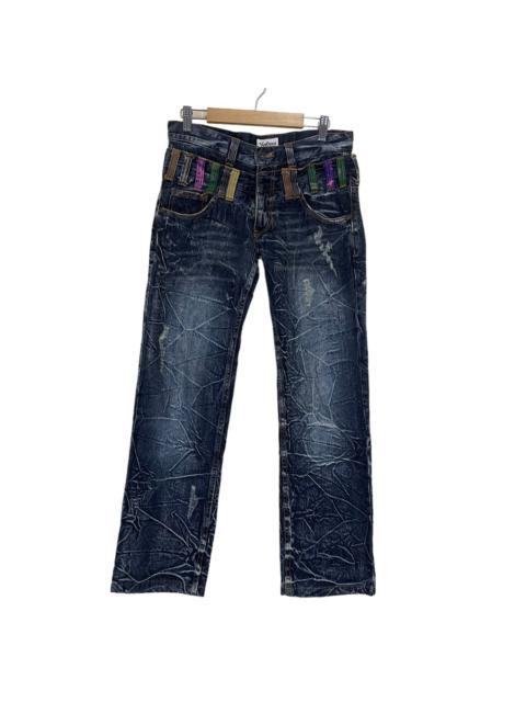 Other Designers Hysteric Glamour × Japanese Brand - 🔥DOPE🔥Real Double Waist! Nylaus Clothing Distressed Denim