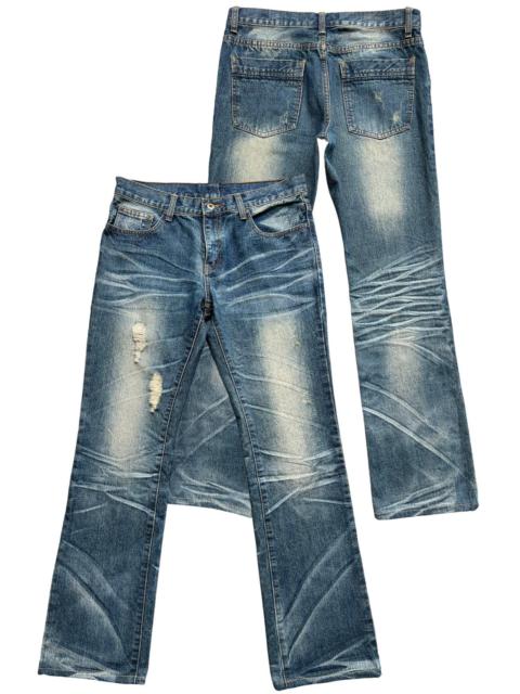 Pick💥💥Japan Distressed Ripped Faded Punk Denim Jeans 31x32
