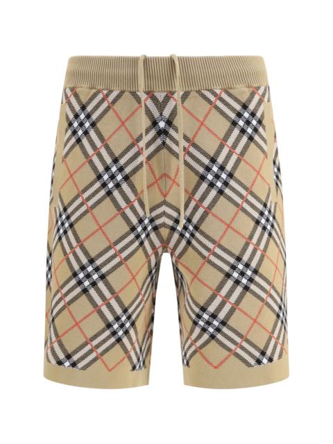 Burberry Burberry Check Cotton Blend Shorts Sand IP Check