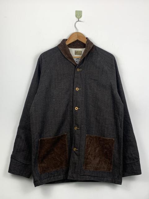 Other Designers Vintage - Vintage 80s Japanese Brand Denim Jacket Leather Pocket