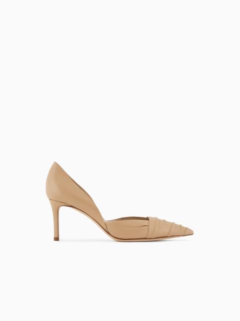 GIORGIO ARMANI NAPPA LEATHER COURT SHOES
