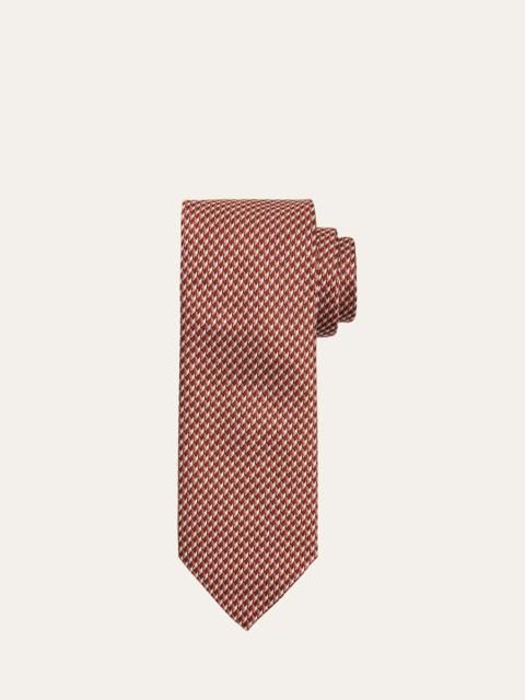 Brioni Men's Geometric Check Silk Tie