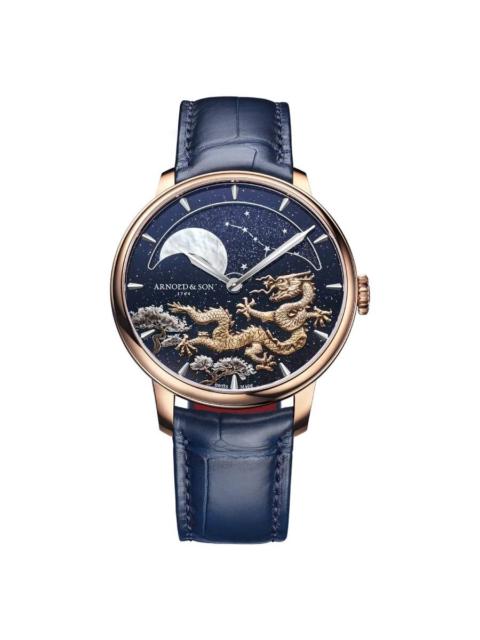 Other Designers Arnold and Son Men's Perpetual Moon 41.5 Red Gold “Year of the Dragon” Watch 1GLBR.Z08A.C264A