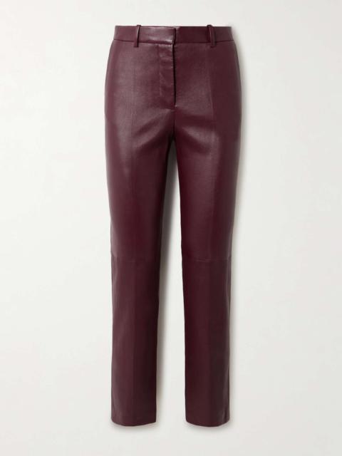 Coleman leather slim-fit pants