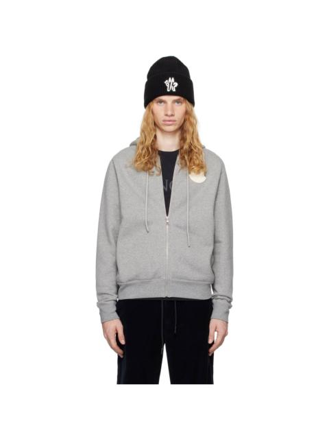 Moncler Gray Zip Up Hoodie