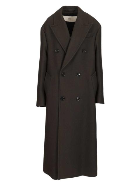 AMI Paris Long Double-Breasted Coat Coats Black
