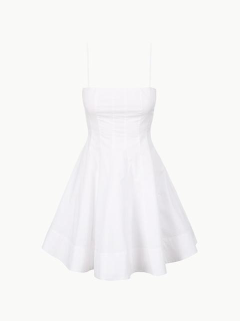 STAUD STAUD WYLIE MINI DRESS WHITE