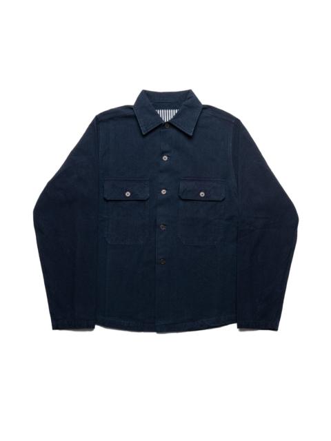 Samurai Jeans Indigo Cotton Ripstop “Kokiran” Military Shirt - Westerners Cut