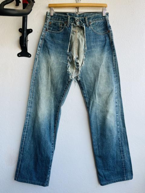 Levi's Vintage Levi's 502XX Big E Distressed Cut Selvedge Jeans J22