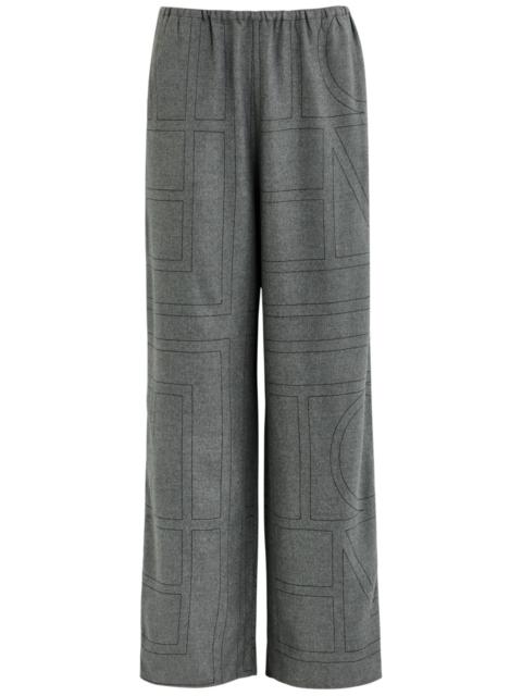 Toteme Logo-monogrammed Flannel Trousers