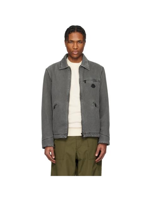 Moncler Gray Acate Padded Denim Overshirt