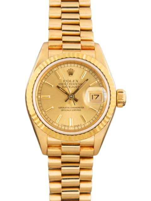 ROLEX Ladies Rolex Datejust Yellow Gold 69178 Champagne Dial