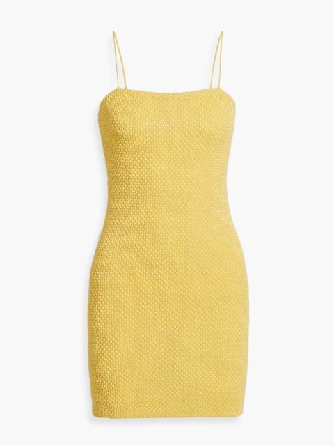 Alice + Olivia Fifi embellished tulle mini dress