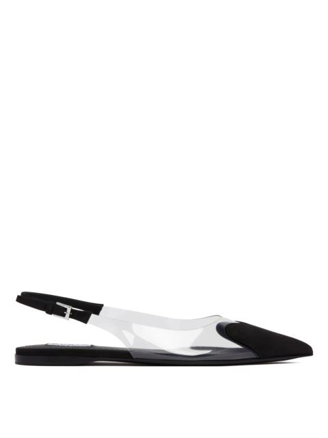 Alaïa Black Le Coeur Slingback Flats