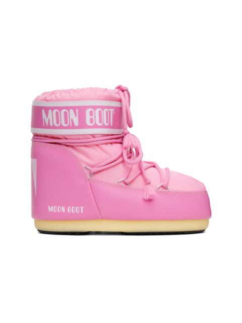 MOON BOOT Pink Icon Low Nylon Boots