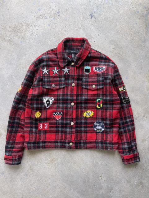 Other Designers Forever 21 - Forever 21 plaid with patches wool jacket