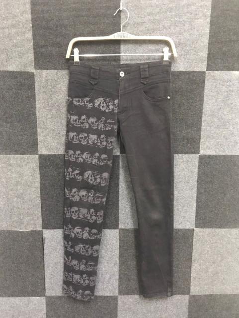 Other Designers Japanese Brand - Punk ALGONQUINS Half Skull Full Print Skinny PANT