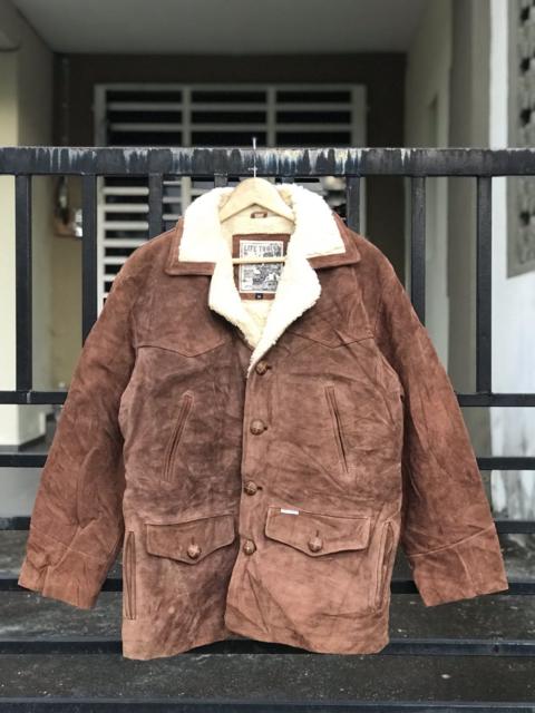 Other Designers Vintage Life Tools sherpa suede leather button up jacket