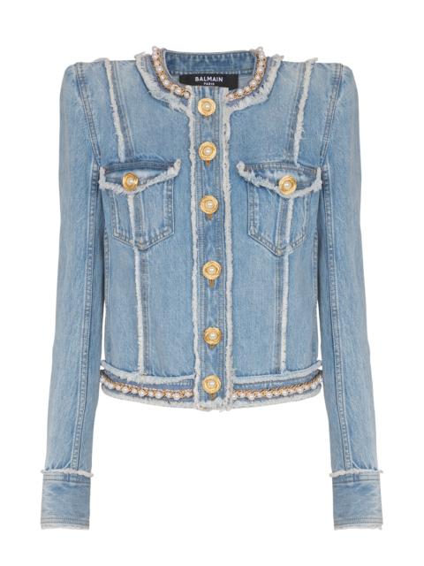 Balmain Raw Edge Denim Jacket